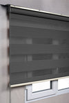 Bizdenperde Brillant Pleated Anthracite Zebra Roller Quality Sunshade Curtains 1