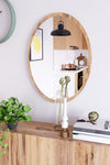 ZTM Konsept Wall Mirror 70x52 Cm Oval Atlantic Pine Entryway Hallway Living Room Kitchen Bathroom Makeup 2