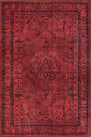 ARTLOOP Dorian Chenille Vintage Patterned Woven Base Decorative Red Kitchen, Living Room Rug (AL 29) 2