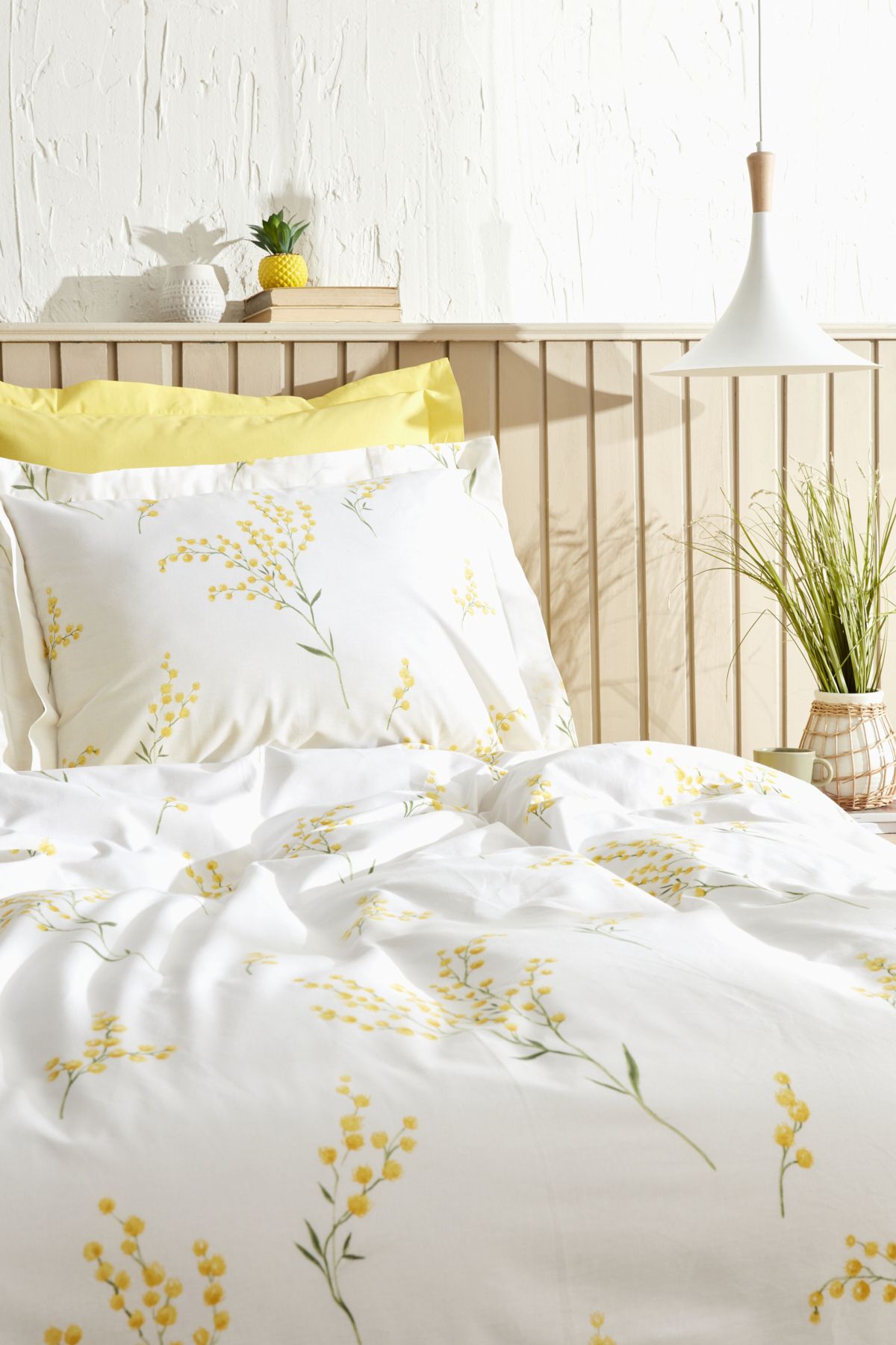 Karaca Home Loretta Yellow 100% Cotton Double Bed Duvet Set 5