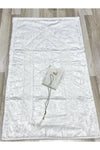 AYHANHOME 4 Piece Prayer Rug Set Bridal Boxed Velvet Lace Groom Bride Set 4