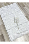 AYHANHOME 4 Piece Prayer Rug Set Bridal Boxed Velvet Lace Groom Bride Set 6