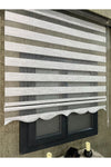 VOLPER MEKANİK 915 Roller Zebra Blind Bamboo Grey Scalloped Edge 2