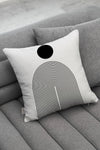 Hayal Decorative White Background Black Patterned Modern 4-Piece Decorative Cushion Cover Set 2