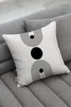 Hayal Decorative White Background Black Patterned Modern 4-Piece Decorative Cushion Cover Set 4