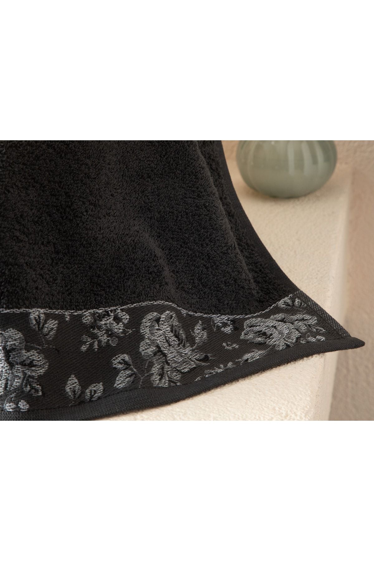 English Home Rose Belle Embroidered Hand Towel 30x40 Cm Anthracite 2