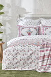 Karaca Home Frame Mint 100% Cotton Double Size Quilt Gifted Duvet Set 2