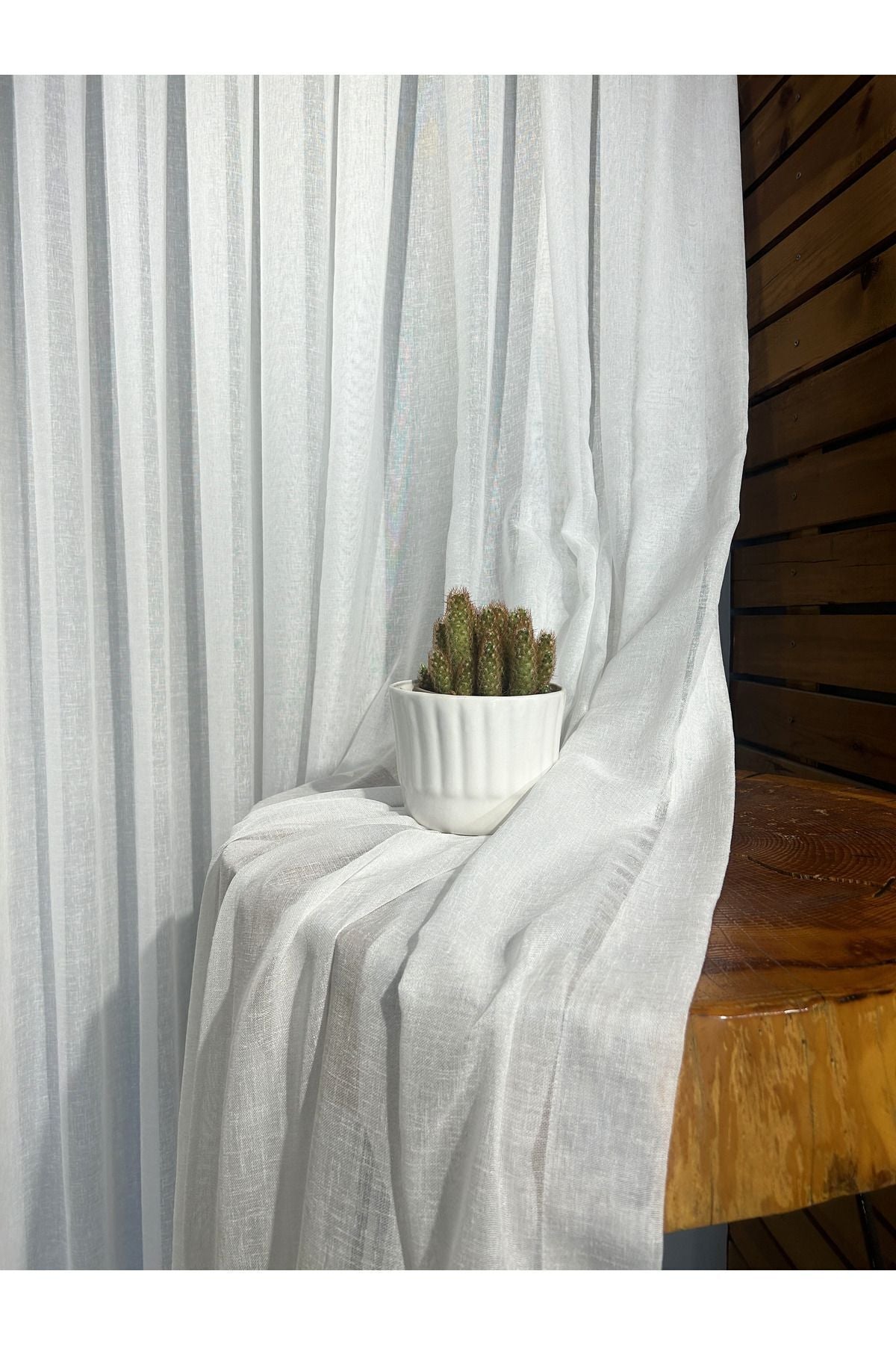 Artdoppio Naturel Linen Tulle Curtain 1/3 Tight Pleat Original Wrinkle-Free 2023 Season 4