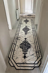 VOPTEKS Black and White Laser Cut Runner Corridor Rug Machine Washable Non-Slip Runner Hallway Entry Rug 2