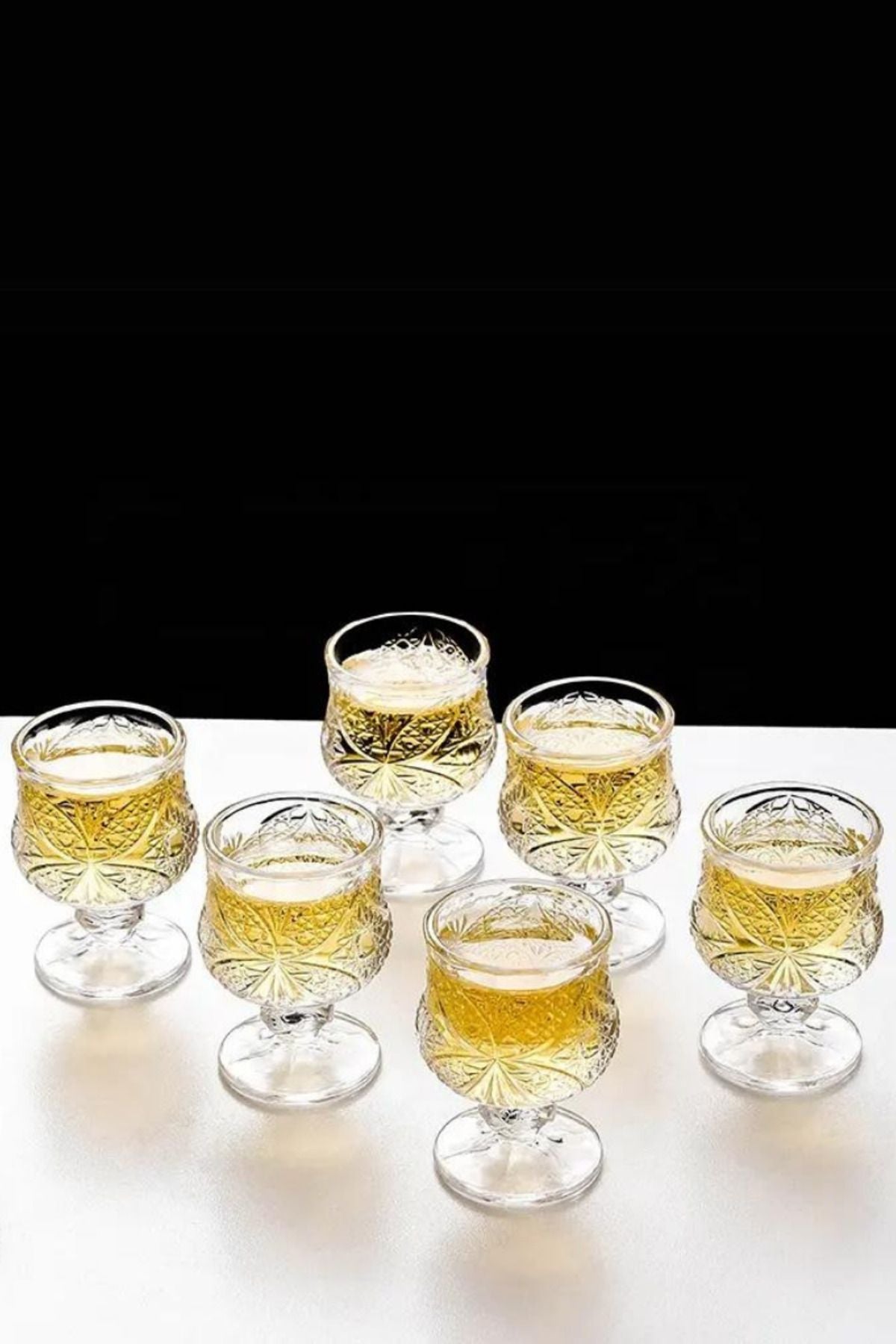 Comprox Crystal Cut Glass 6-Piece Coffee Water / Liqueur Glass Set 4