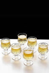 Comprox Crystal Cut Glass 6-Piece Coffee Water / Liqueur Glass Set 4