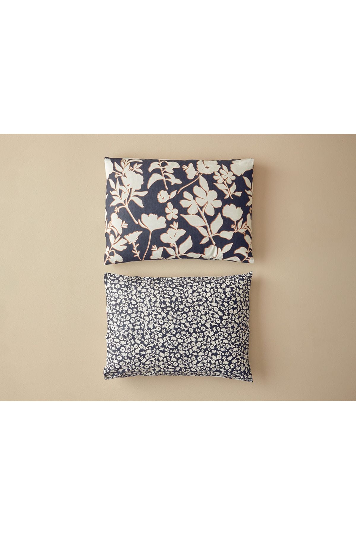 English Home Grandiflora Digital Printed Soft Cotton 2-Piece Pillowcase 50x70 Cm Anthracite-Terracotta 2