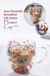 FABESS Heat Resistant Borosilicate Double Walled Flower Cup 2