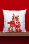 Cango Home Red Christmas Reindeer Patterned Digital Printed 4-Piece Cushion Cover Set 4kmbs323 6