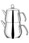 YUNUSOĞLU HOME Aletta Large Steel Teapot with Metal Handle Family Size 4