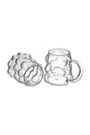 KÜÇÜK EW 2-Piece Handle Bead Shaped Glass Set | Coffee And Presentation Glass Borosilicate 6