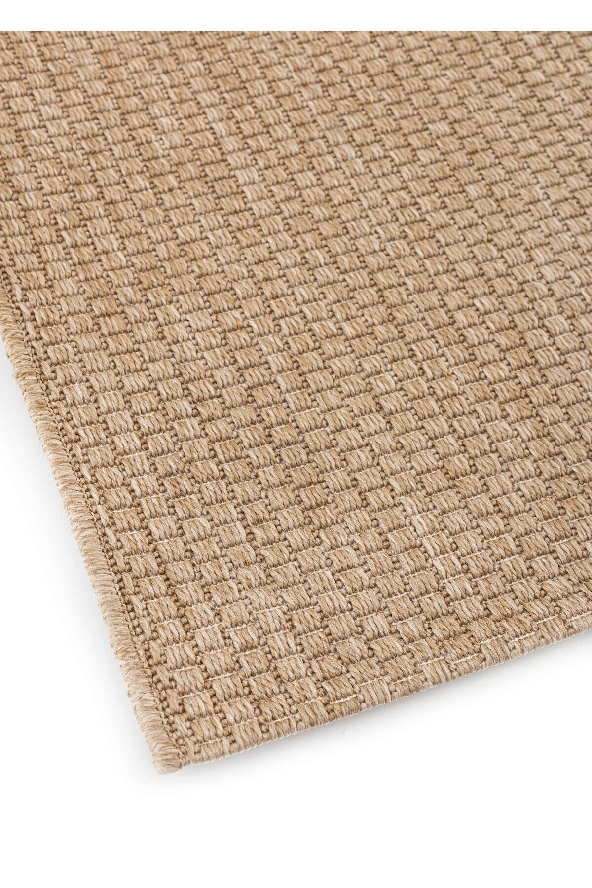 SARAZ HALI Sisal Jut Woven Single Color Washable Dust-Free Rug Coffee 5