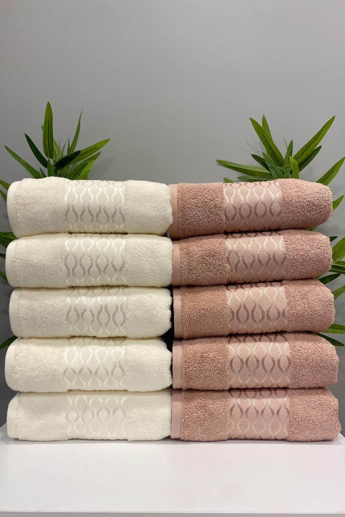 Özdilek Elissa Towel 10-Piece Set Cream Beige 1