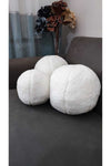 Oneplise 3-Piece Round Pillow / Cushion Set (2 Large Ecru / 1 Small Ecru 42cm / 25cm) 2