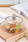 Comprox 1700cc Bear Shaped Heat Resistant Pot | Borosilicate | Termisil Stove Top Glass Pot-1AD 3