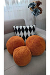 Oneplise 3'lü Ball Pillow / Cushion Set 2 Large Terracotta / 1 Small Terracotta (42cm / 25cm) 1