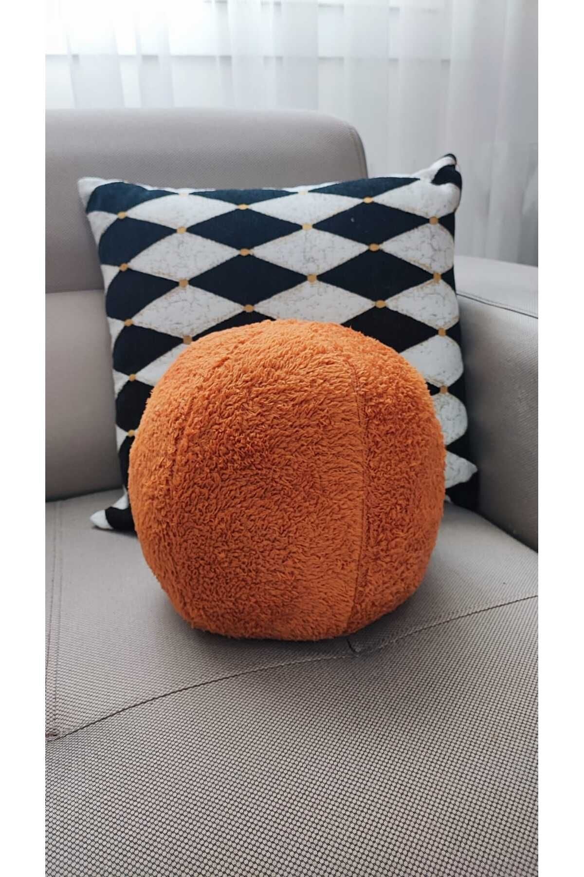 Oneplise 3'lü Ball Pillow / Cushion Set 2 Large Terracotta / 1 Small Terracotta (42cm / 25cm) 3