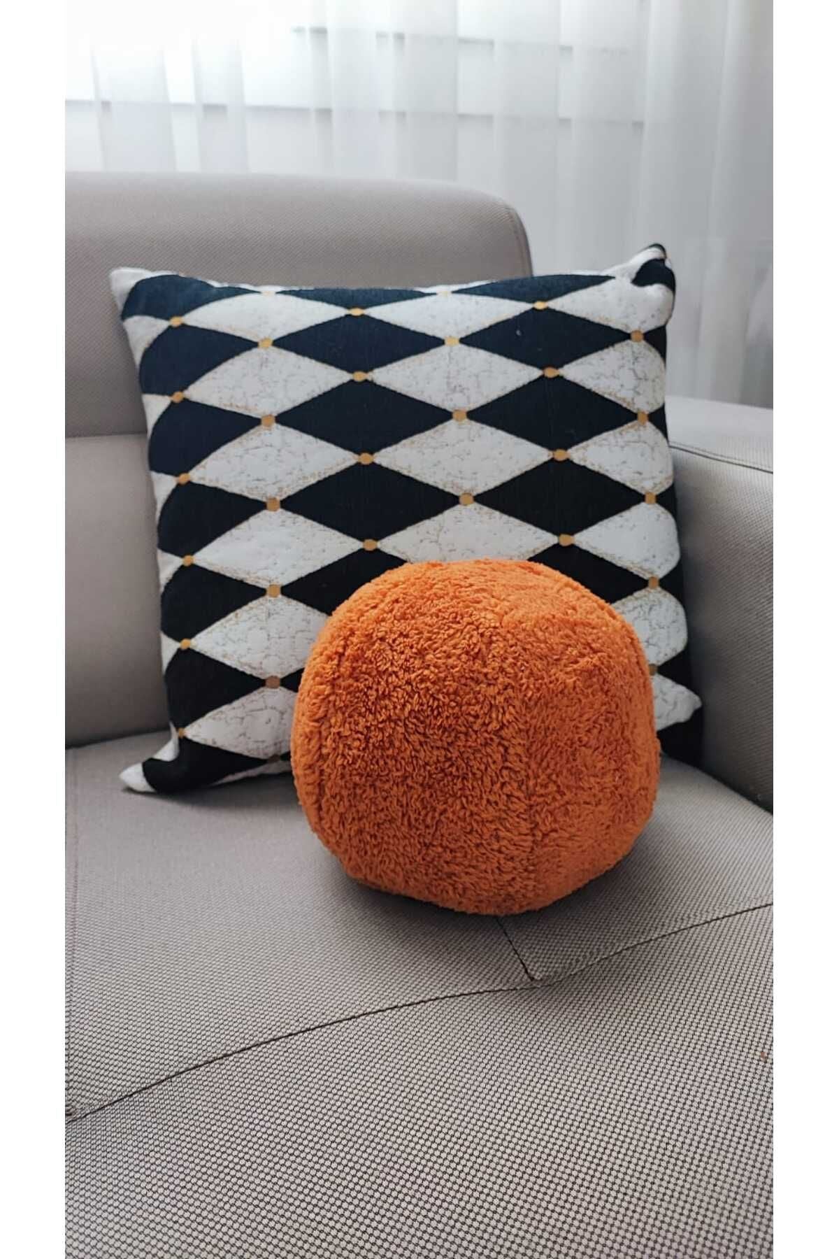 Oneplise 3'lü Ball Pillow / Cushion Set 2 Large Terracotta / 1 Small Terracotta (42cm / 25cm) 4