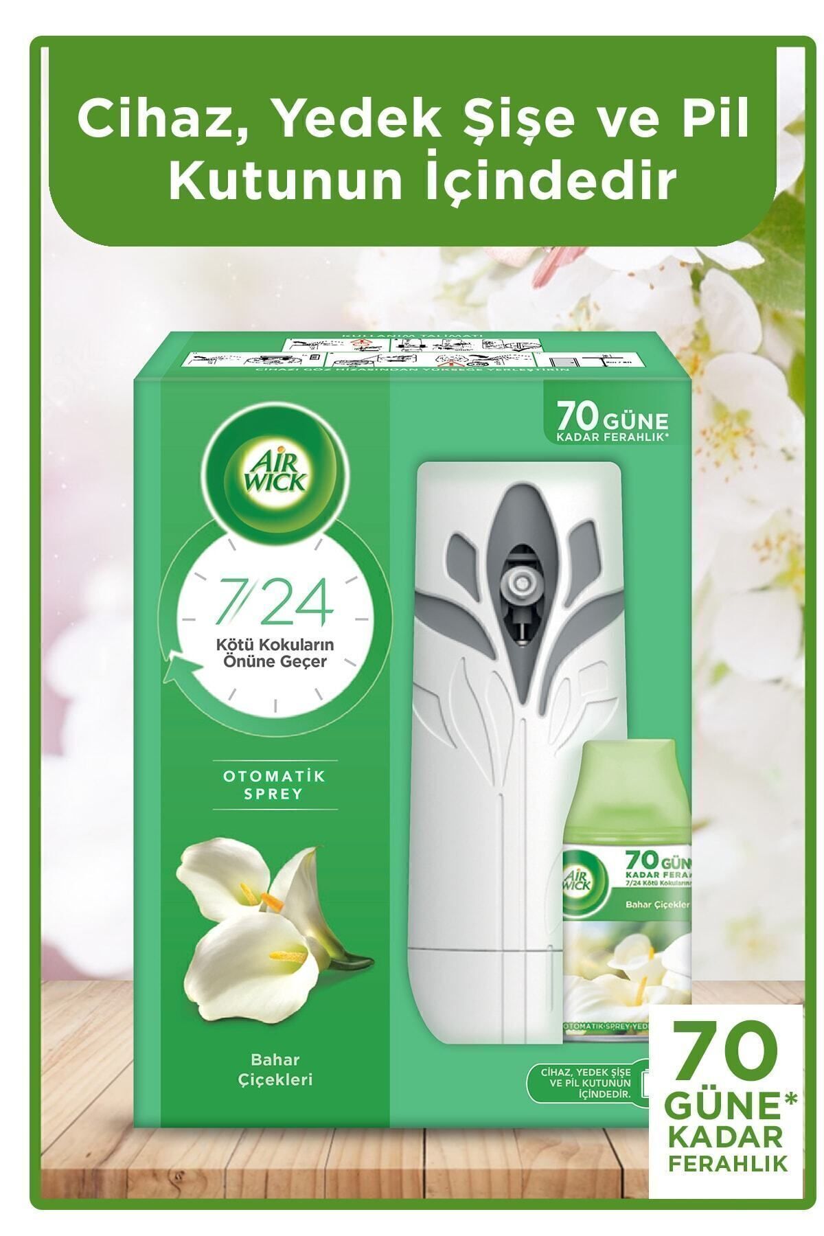 Air Wick Room Freshener Freshmatic Machine + Refill 250 Ml Spring Flowers 2