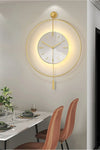 MetaQuartz Aksesuar Medium Timeless Crystal (QUARTZ Mechanism) - Battery LED - Modern Decorative Metal Glass Wall Clock 4