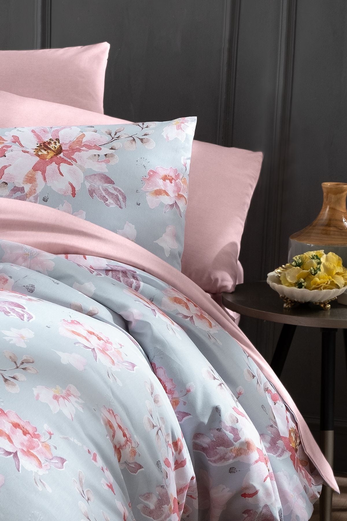 MyStory Home Rose Fitted Double Duvet Cover Set 3