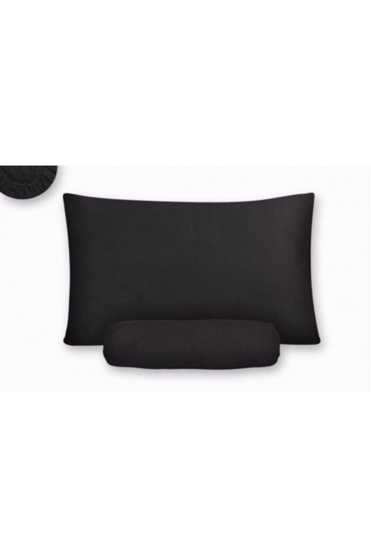 BONJARDINHOME Black Fabric Single Fitted Sheet Set 4