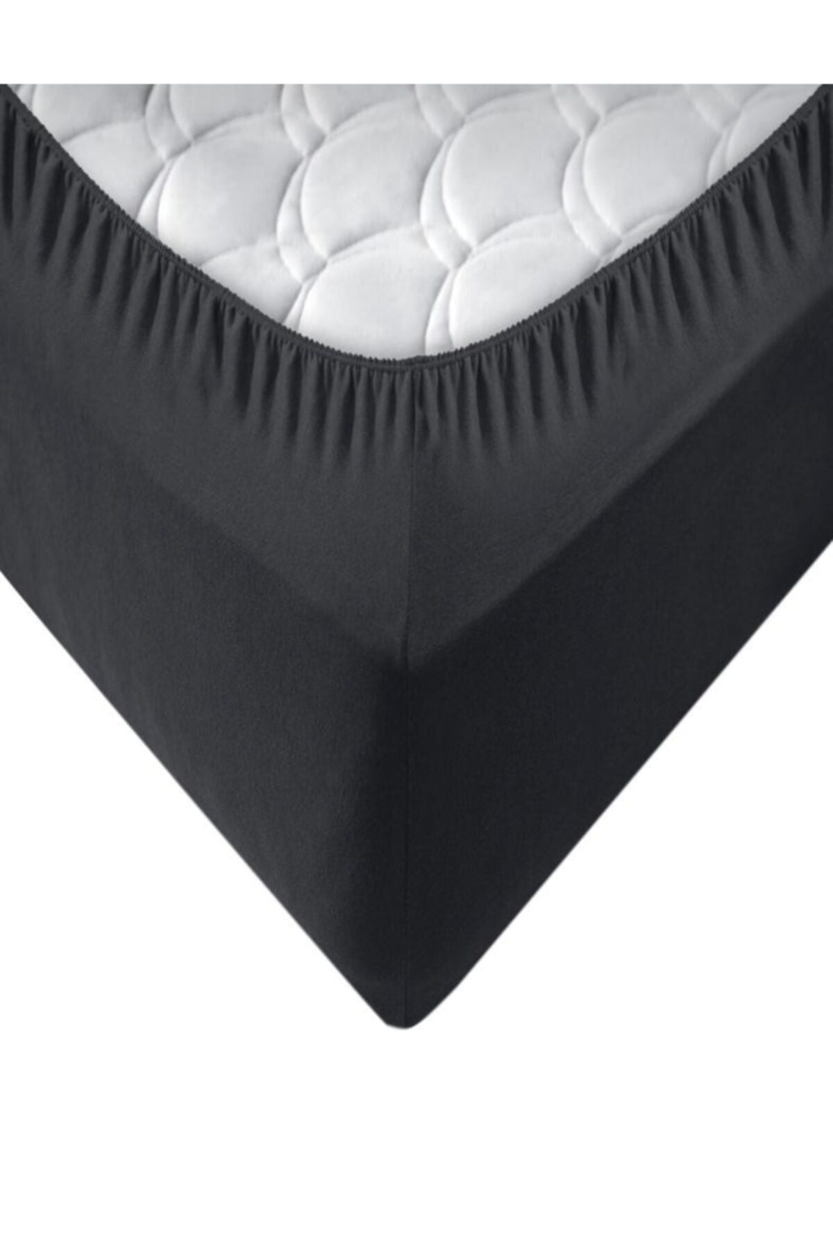 BONJARDINHOME Black Fabric Single Fitted Sheet Set 5