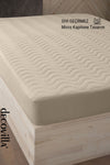 Decovilla Micro Quilted Fitted Full Edge Waterproof Mattress Protector Sheet Sand Beige 1