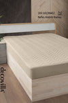 Decovilla Micro Quilted Fitted Full Edge Waterproof Mattress Protector Sheet Sand Beige 2