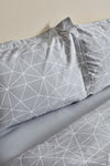 Karaca Home Colby Gray 100% Cotton Double Duvet Cover Set 7