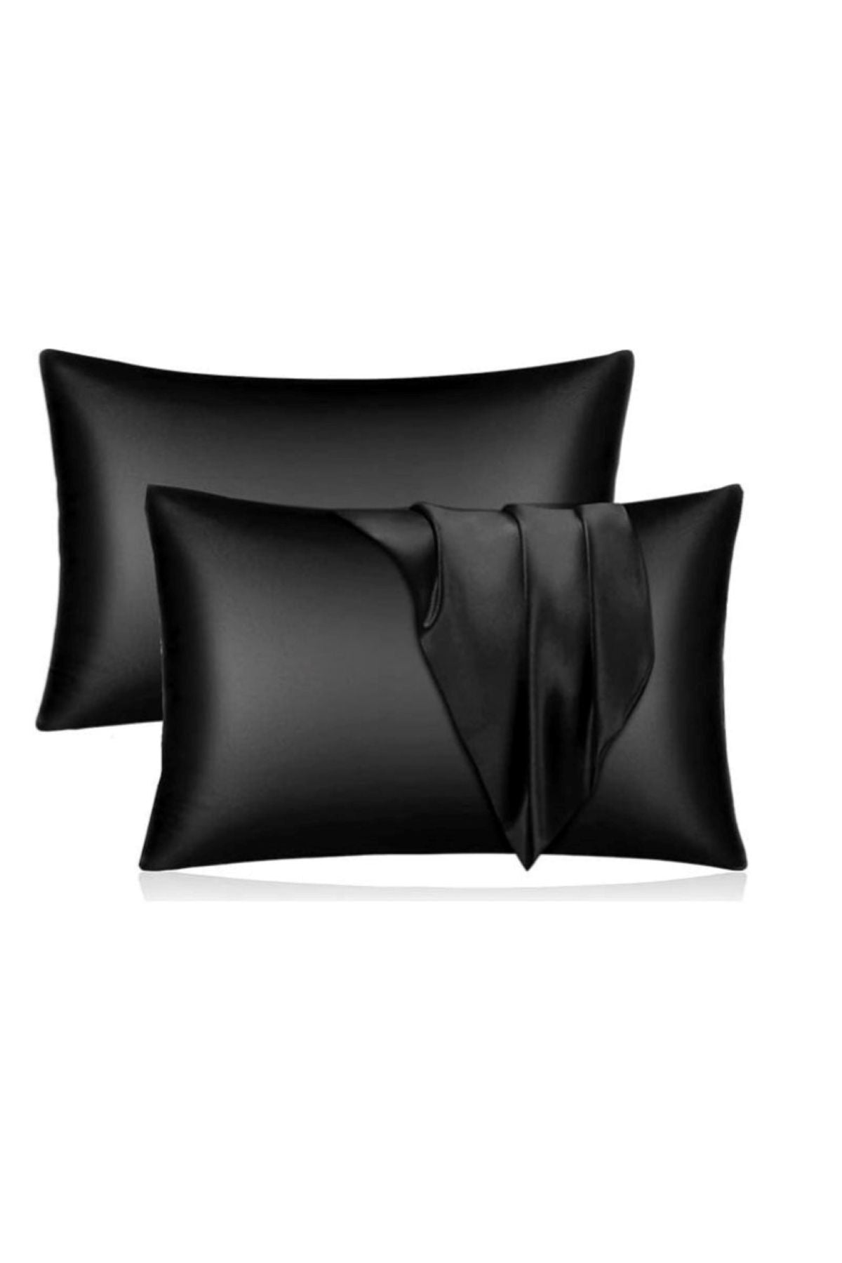 ANT HOME TEKS Silk Satin 50x70 Cm Pillowcase 2 Pieces And Hair Tie For Curly Hair Bridal Set 2