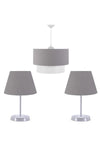 HOMING Pasta Single Pendant Chandelier And Lara Chrome Lamp Set Anthracite Ayd-2643 1