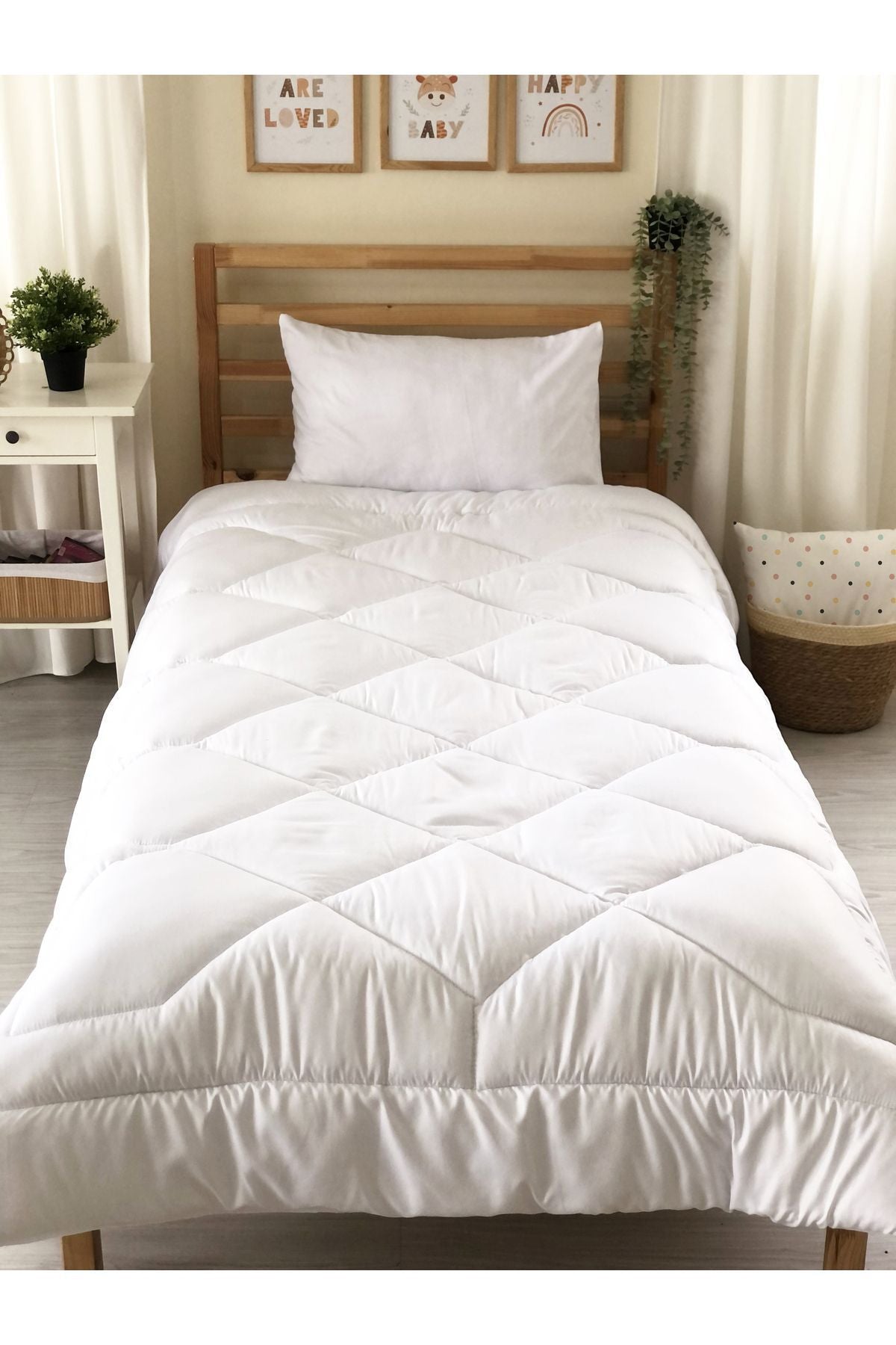 Evmila Single 160x220 Cm Silicone Quilt White 1