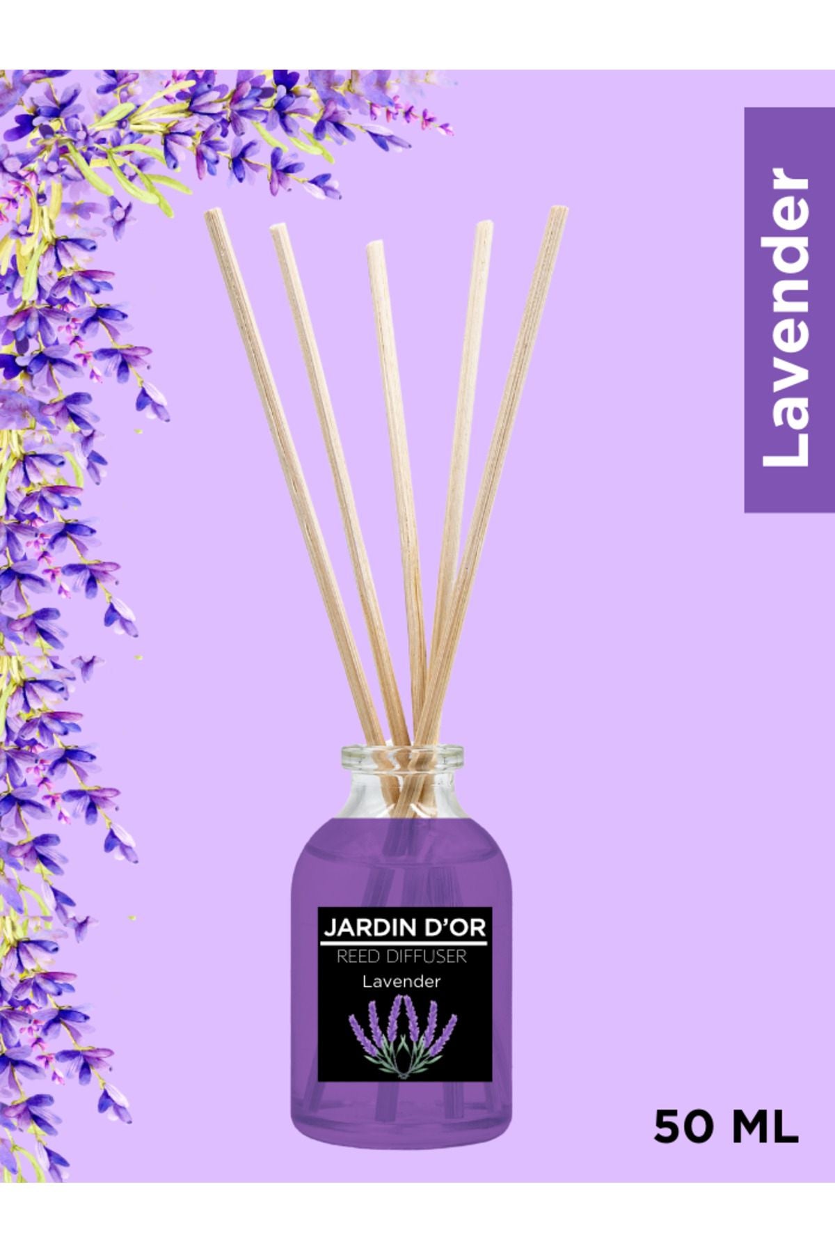 JARDIN D'OR 4'lü Çubuklu Oda Kokusu Seti - Avantajlı Paket (LAVANTA-MANGO-TROPIKAL-OKYANUS) Reed Diffuser 2