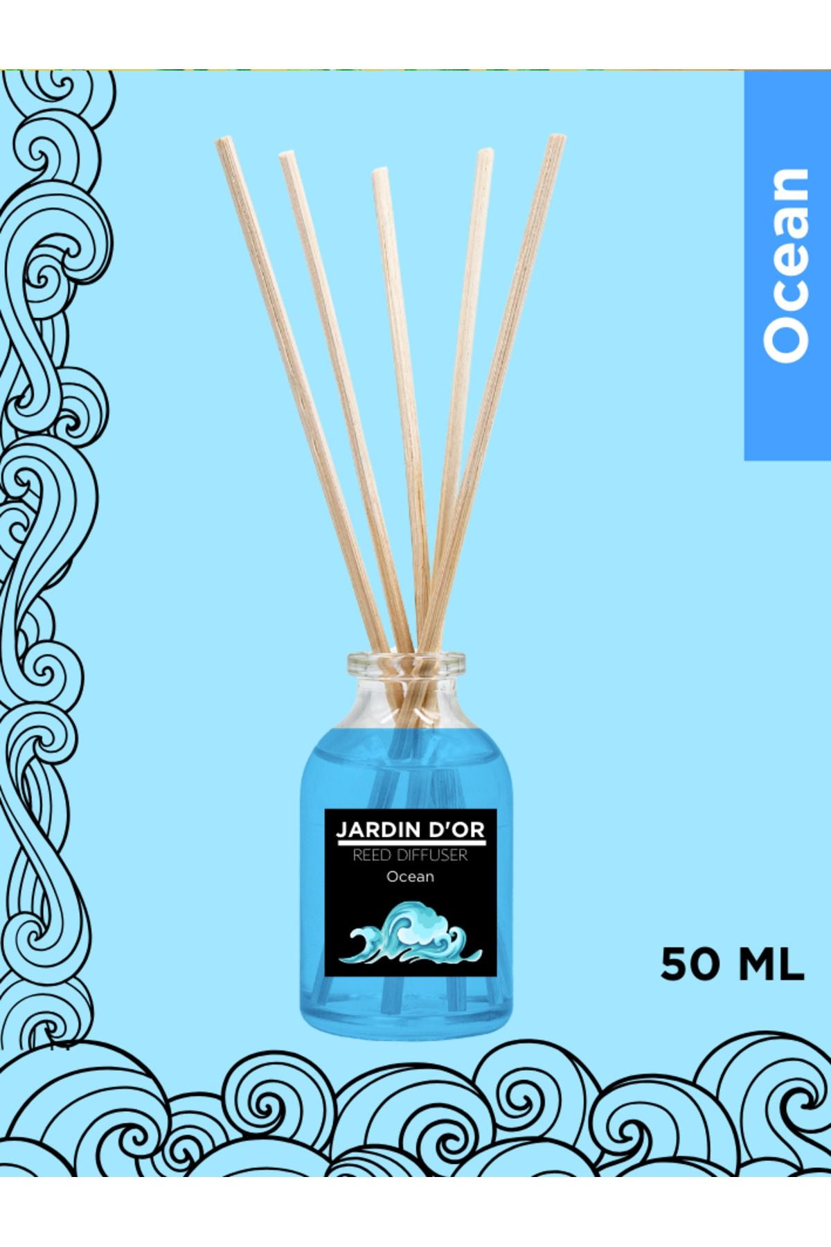 JARDIN D'OR 4'lü Çubuklu Oda Kokusu Seti - Avantajlı Paket (LAVANTA-MANGO-TROPIKAL-OKYANUS) Reed Diffuser 4