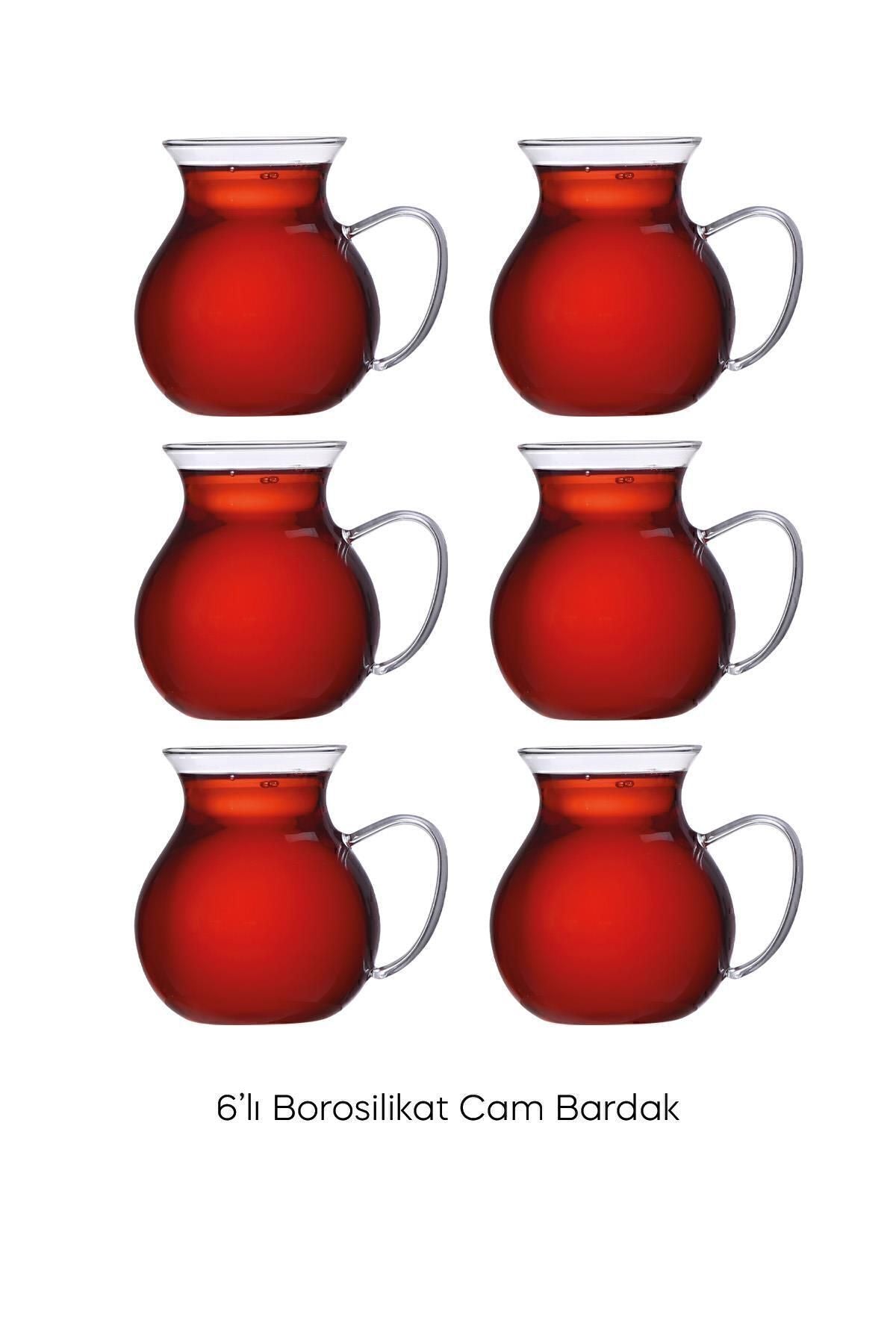 Perotti Keyfi Ala Borosilicate 6-Piece Tea Glass Set 6