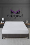 VIOLETLIFE Micro Fitted Full Edge Waterproof Mattress Protector White 2