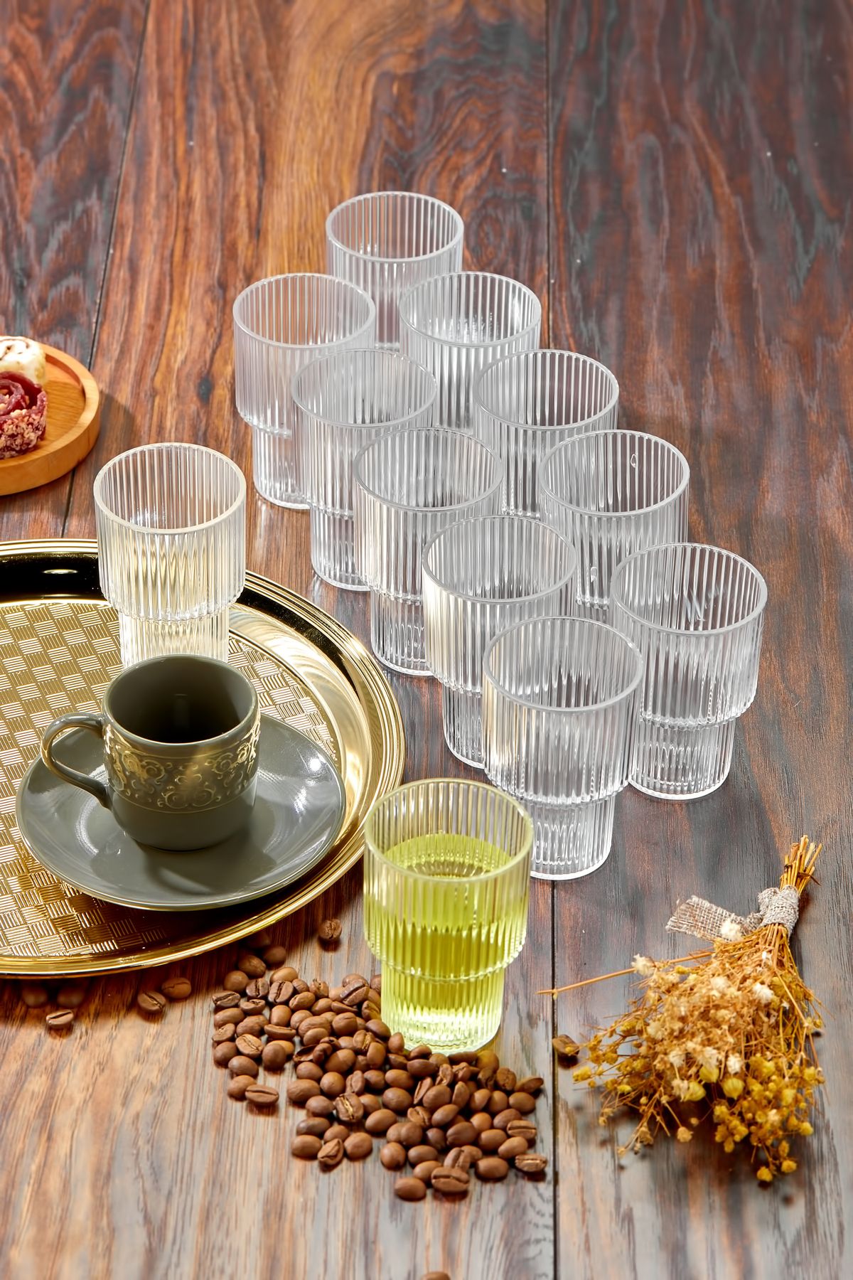 FBZhome 12 Pieces Crystal Mika Coffee Side Water Glass Pinterest Model Glass 100 Cc (Not Glass) 5