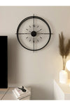 MetaQuartz Aksesuar Medium Black Deluxe Transparent Glass Scandinavian Double Ring Modern Decorative Wall Clock 3