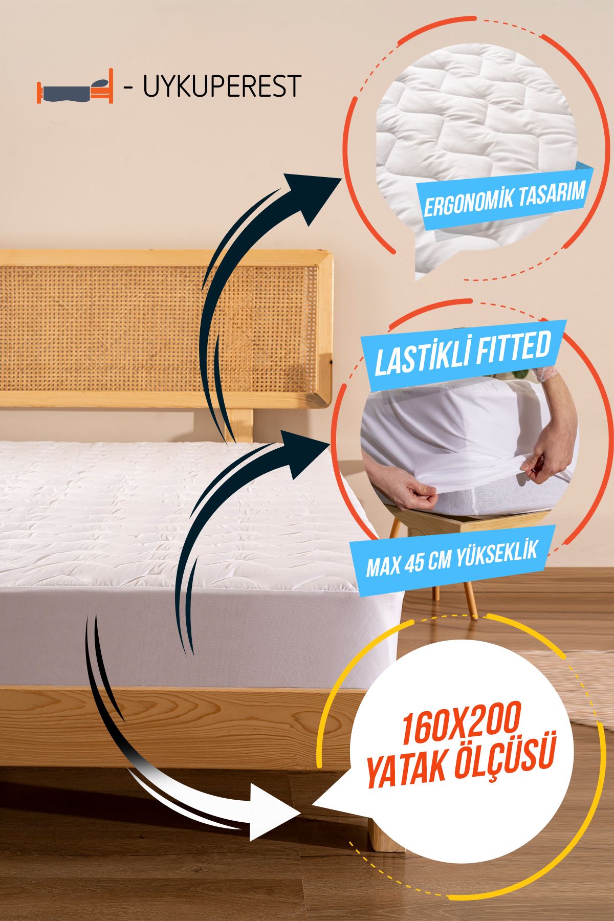 UYKUPEREST Mattress Protector Fitted Pad - Please Don't Forget to Choose Your Mattress Size 1