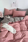 Mariva Home Double Duvet Set | Pink Grey | Cotton Duvet 1