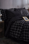 Ricco Lifes Black Plaid Double Duvet Cover Set (Without Sheet) 2