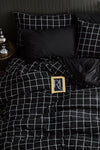 Ricco Lifes Black Plaid Double Duvet Cover Set (Without Sheet) 3