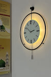 AGA KONSEPT Kristal LED Glass Tiktok 60 cm BLACK, Modern Decorative Pendulum Metal Wall Clock 3