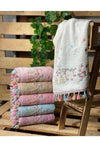 AYHANHOME Cotton Flora Embroidered Tassel 6-Piece 30x50 Kitchen Towel Set 1